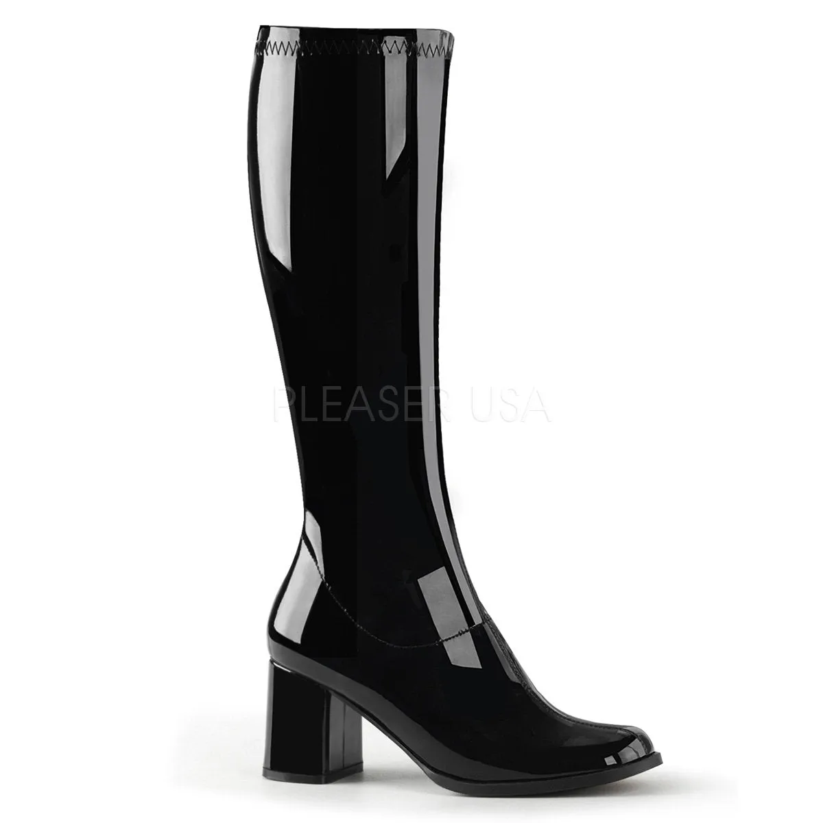 3" Block Stretch Gogo Boots (Gogo-300 Final Sale)