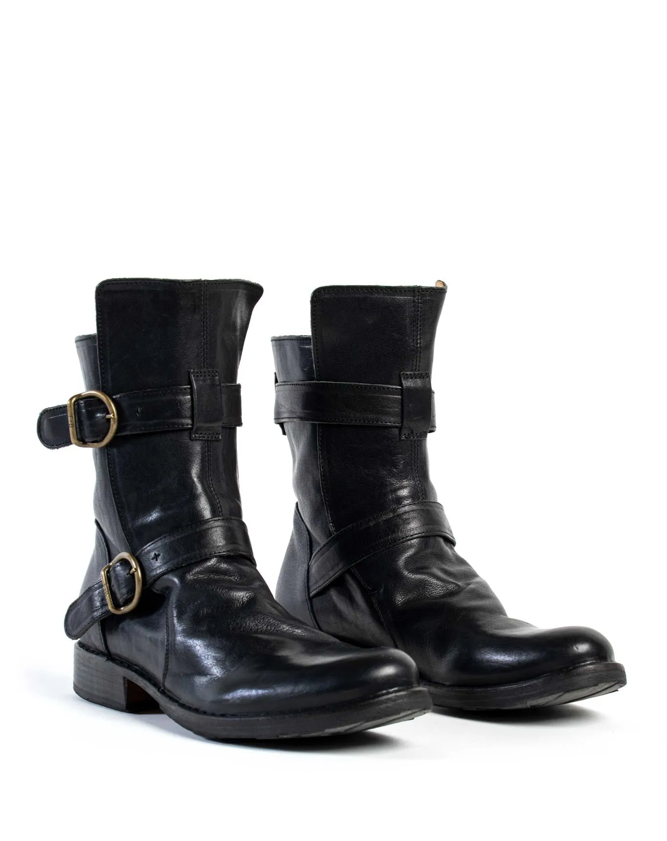 713 Black Leather Boots