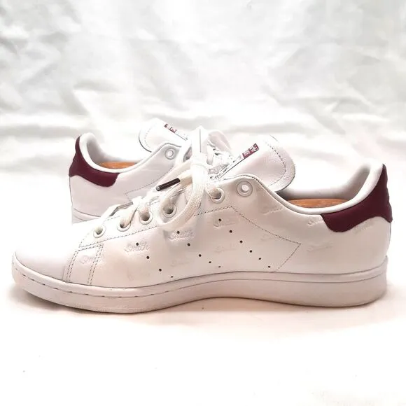 Adidas Stan Smith Allover Stamped Stan Men's White Sneakers Size 9.5 EF5005