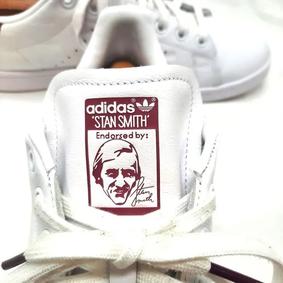 Adidas Stan Smith Allover Stamped Stan Men's White Sneakers Size 9.5 EF5005