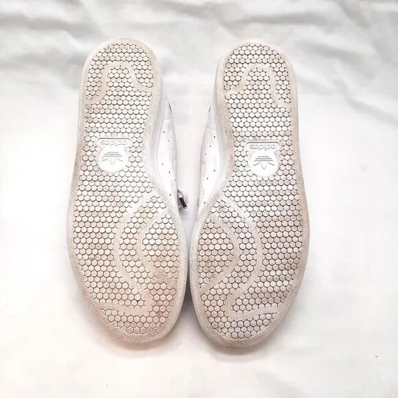 Adidas Stan Smith Allover Stamped Stan Men's White Sneakers Size 9.5 EF5005