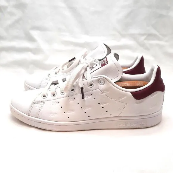 Adidas Stan Smith Allover Stamped Stan Men's White Sneakers Size 9.5 EF5005