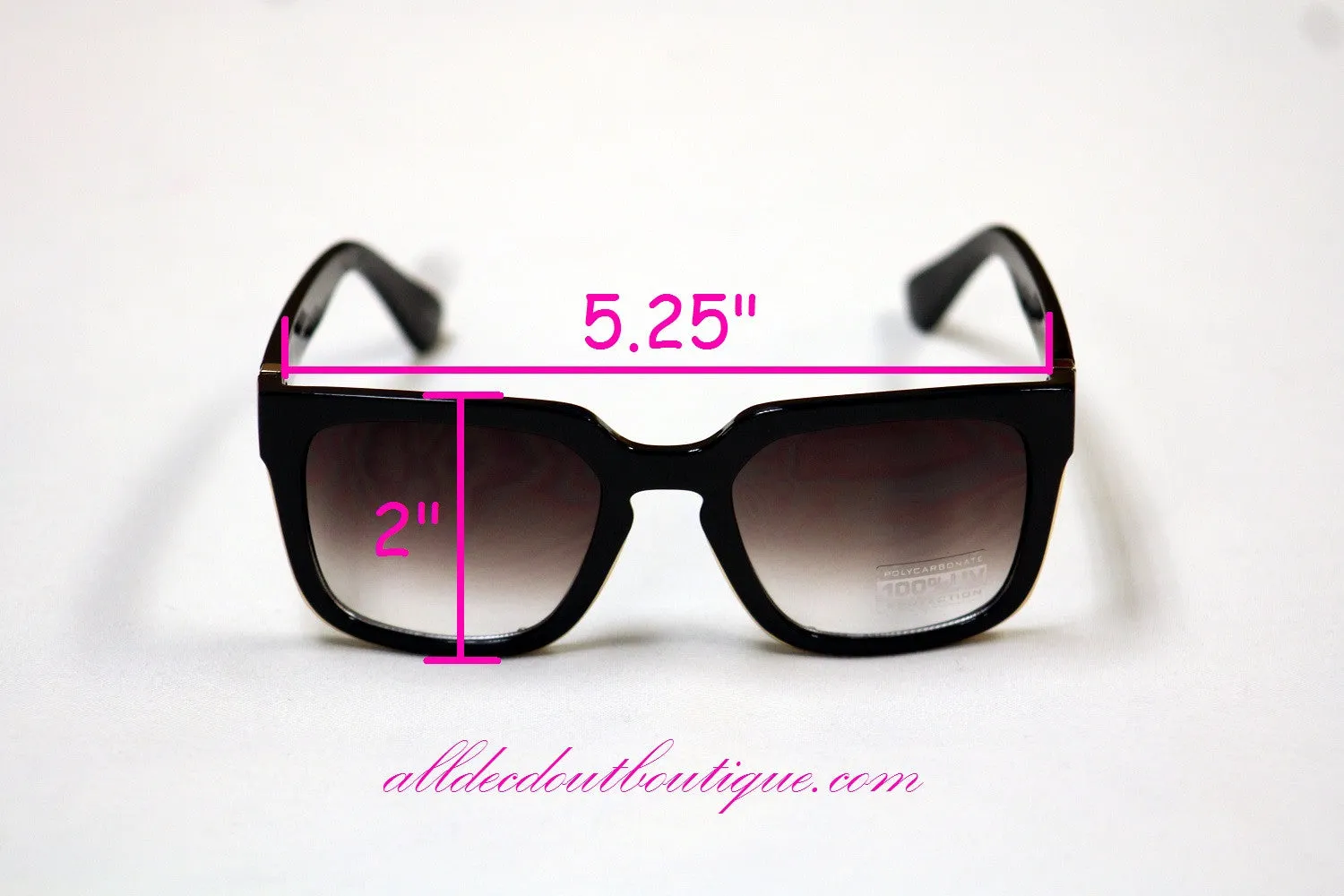 ADO | Customized Sunglasses Black with Silver Cross & Bling