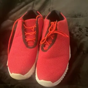 Air Jordan red sneakers size 8