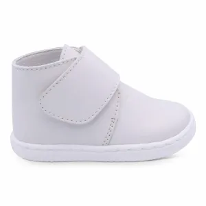 'Andre' Boys Beige Leather Velcro Boots