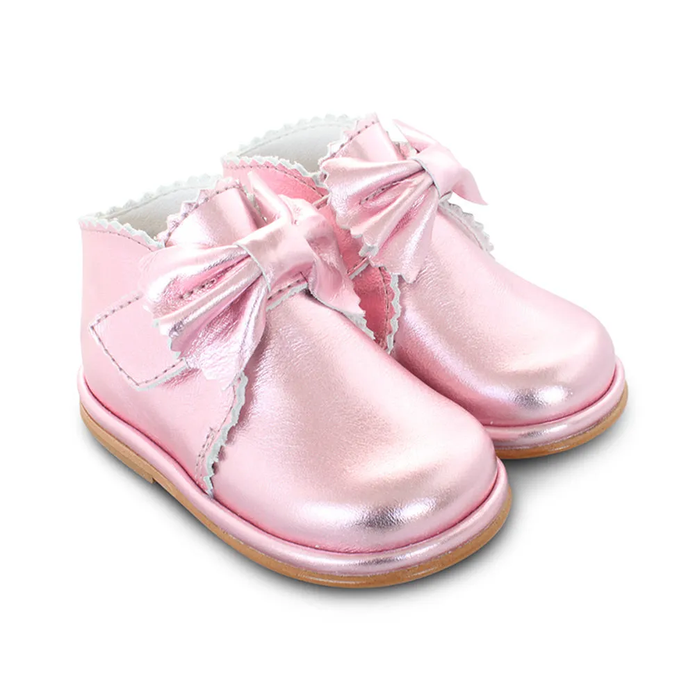 AW24 Borboleta Metallic Pink Leather Sharon Boots