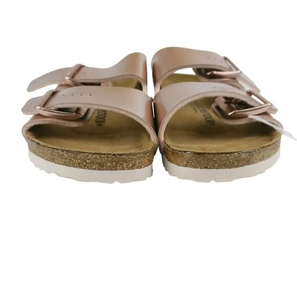 BIRKENSTOCK KIDS Arizona Birko-Flor Sandals ELECTRIC METALLIC COPPER Narrow Fit