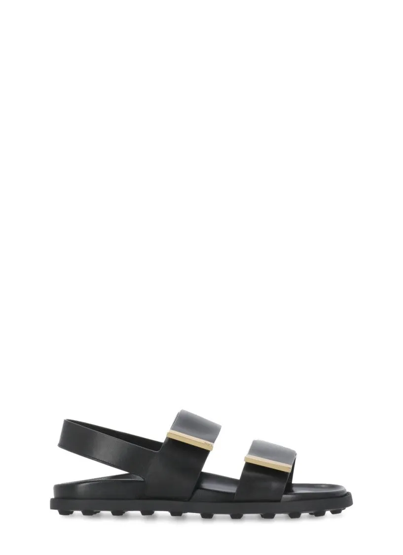 Black Leather Sandals