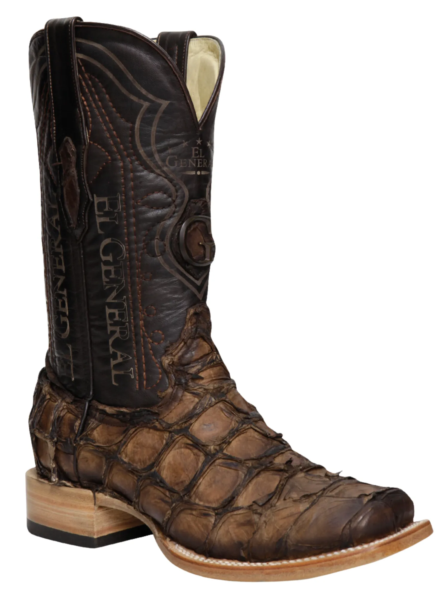Botas Vaqueras Exoticas de Monster Fish Original para Hombre 'El General' - ID: 45084