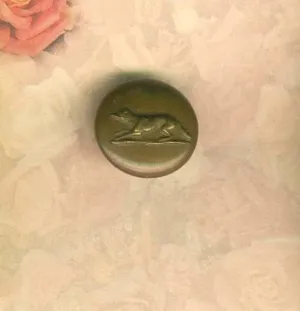 Button -Brass - Running Fox