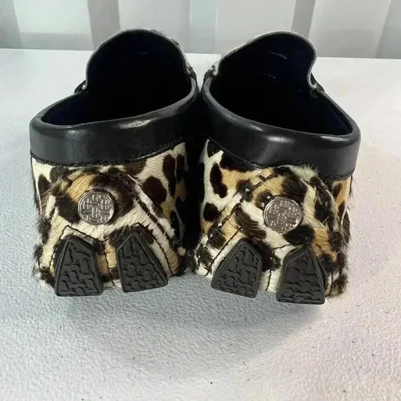 COLE HAAN LEOPARD PRINT DRIVER LOAFERS SIZE 7 1/2 B NWOB PREPPY FAUX FUR LOOK