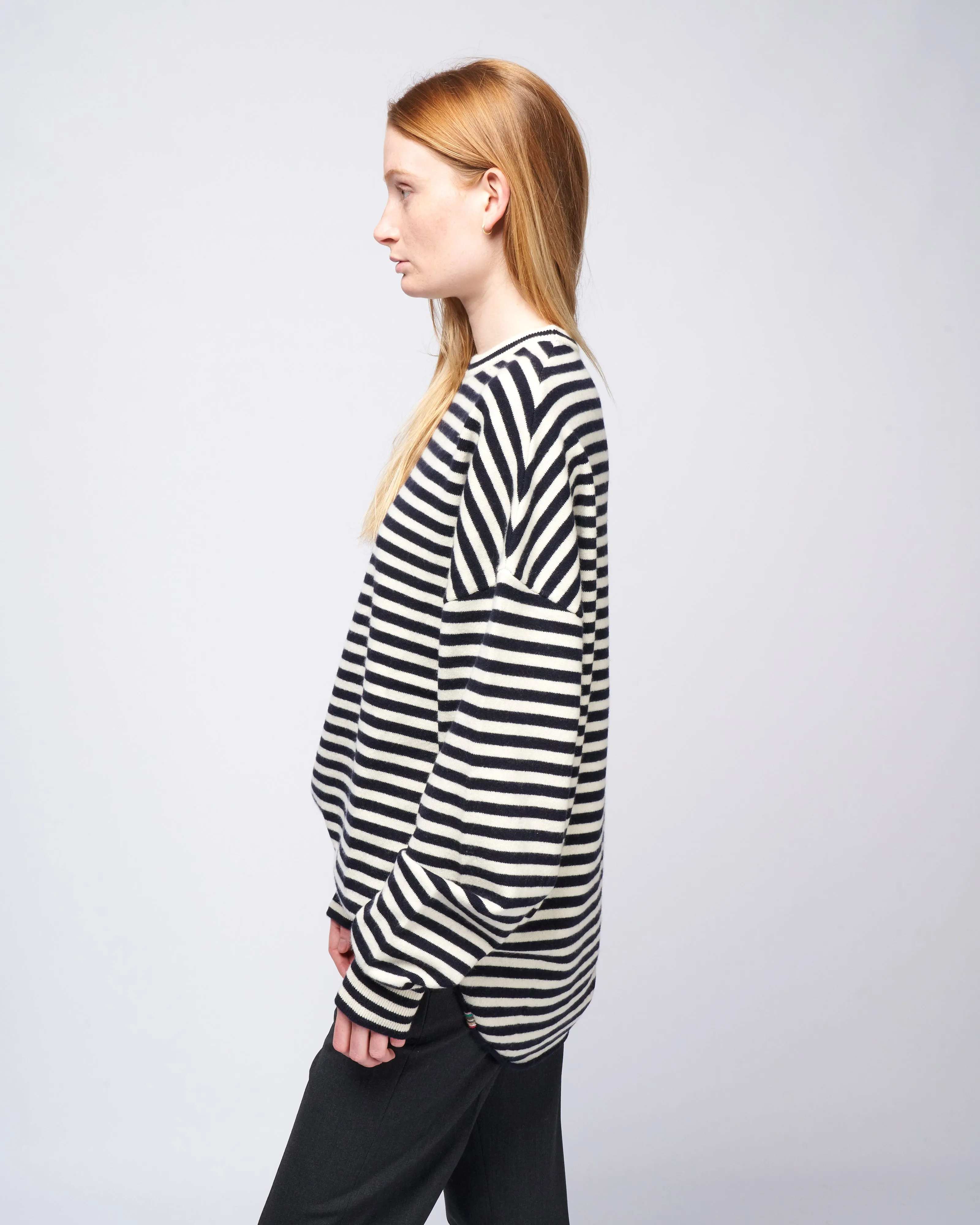 crew hop oversized crew - breton stripe