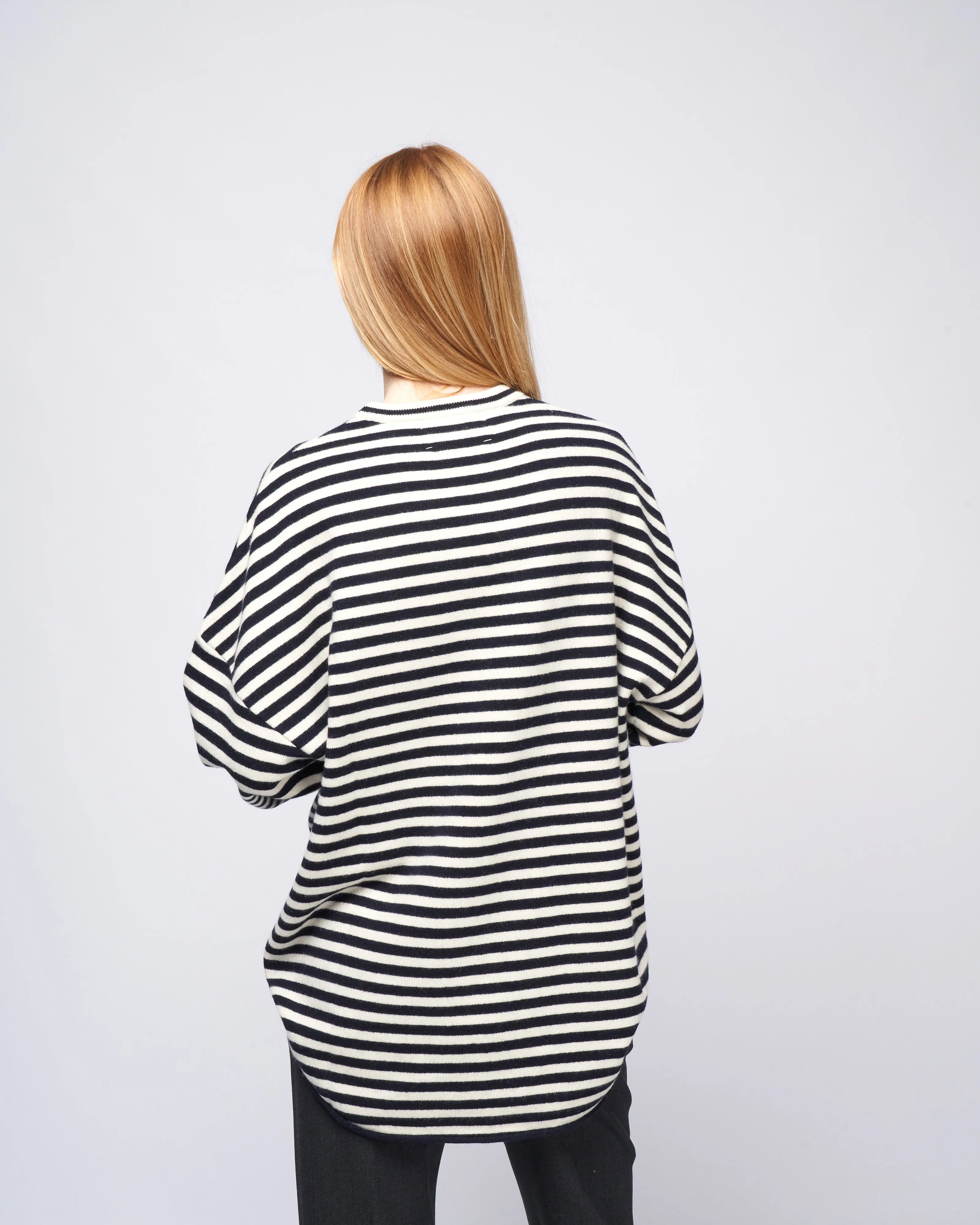crew hop oversized crew - breton stripe