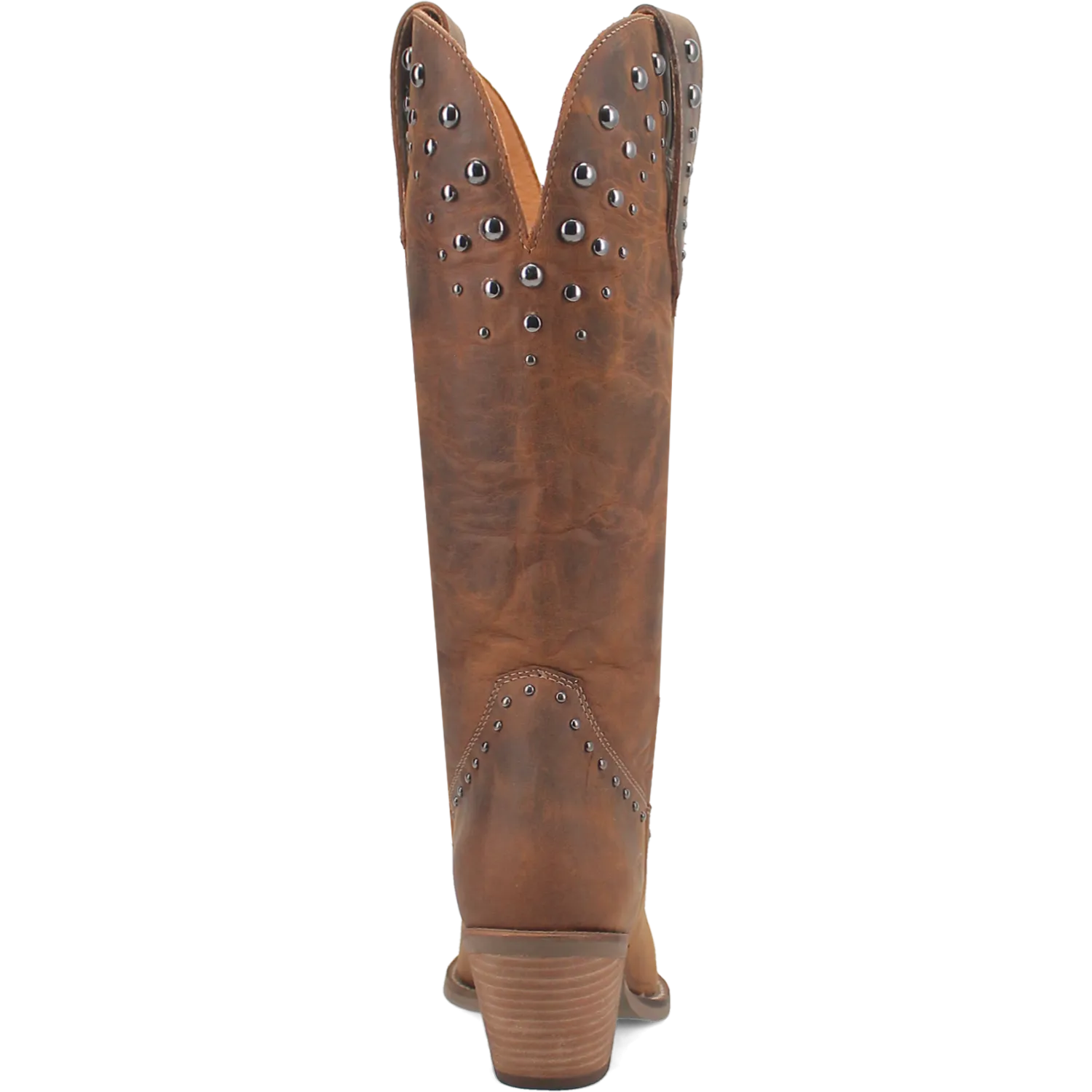 Dingo Women's Brown Talkin' Rodeo Snip Toe Western Boots Accented with Silver Studs