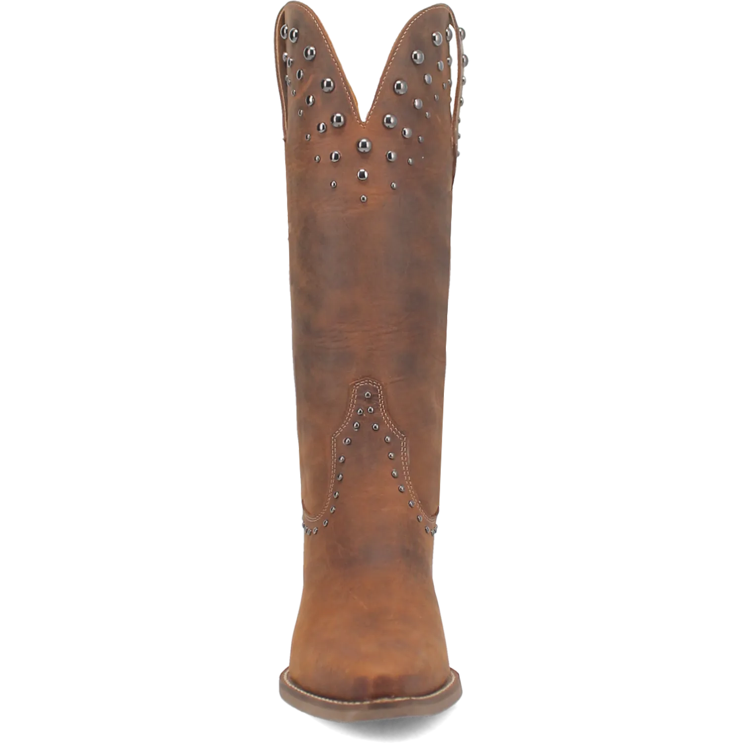 Dingo Women's Brown Talkin' Rodeo Snip Toe Western Boots Accented with Silver Studs