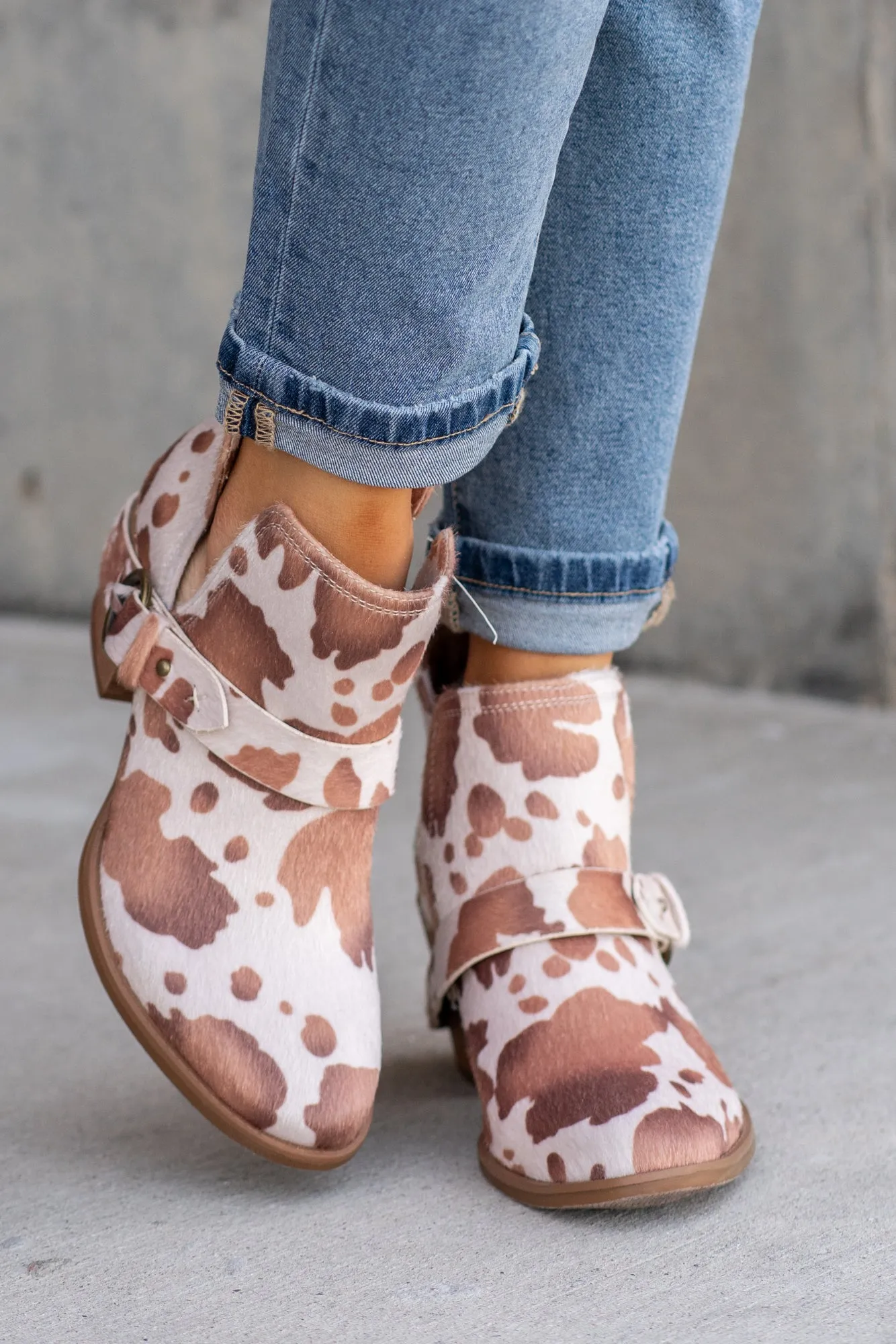 Dixie Ann Ankles Boots - Cream & Tan