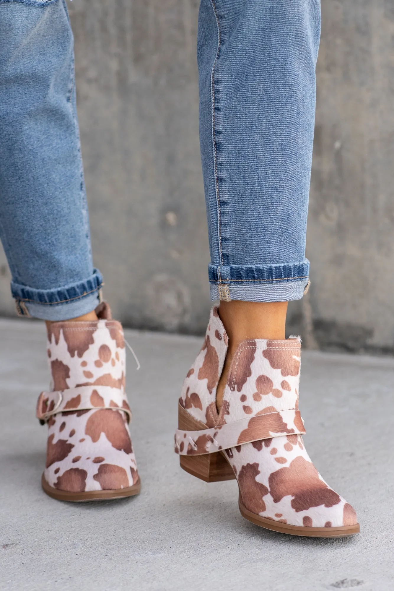 Dixie Ann Ankles Boots - Cream & Tan