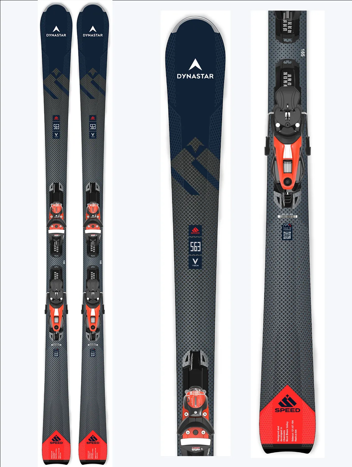 Dynastar Speed 563 Mens Snow Skis   Look NX 12K Bindings 2024