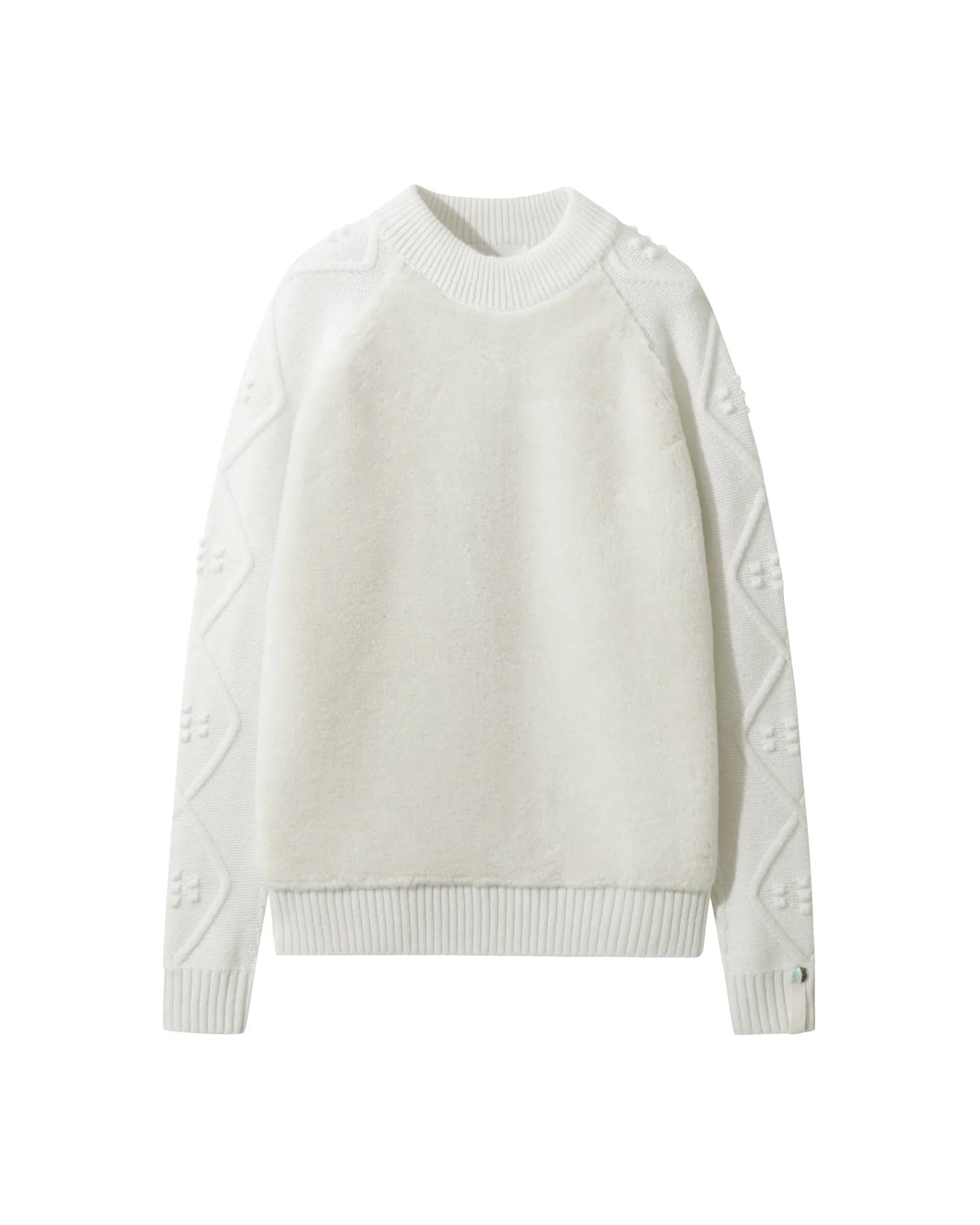 Faux Fur Cable Sweater
