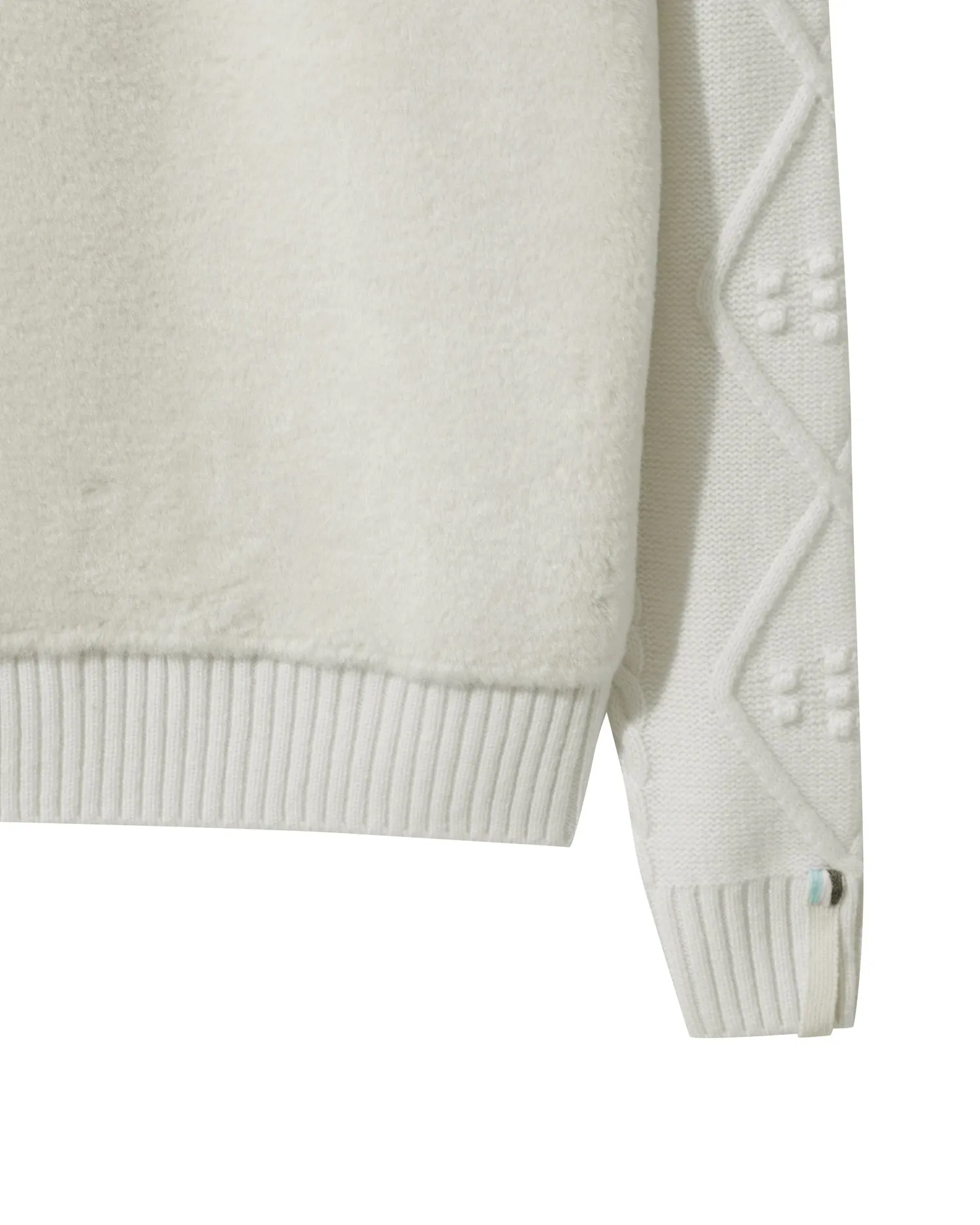 Faux Fur Cable Sweater