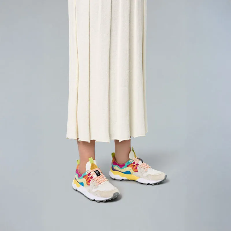 FLOWER MOUNTAIN Yamano 3 Womens Suede Trainers in Pink/White