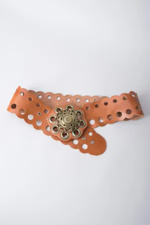 Grecian Eyelet Medallion Belt
