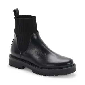 Hallie Boots by Blondo, Black Leather, Waterproof, Sz 8M! Stretchy ankle bootie with lug sole! ITEM SHOWS LIGHT USE!  Retails $195 