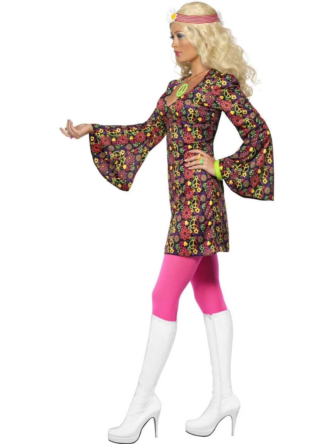 Hippie 60s CND Peace Sign Dress