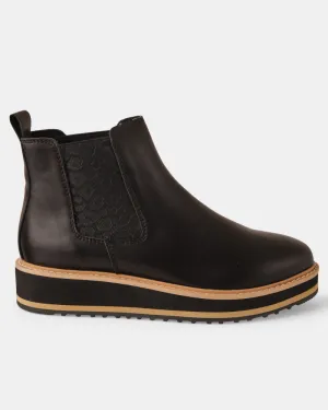 Jade Leather Boot - Black