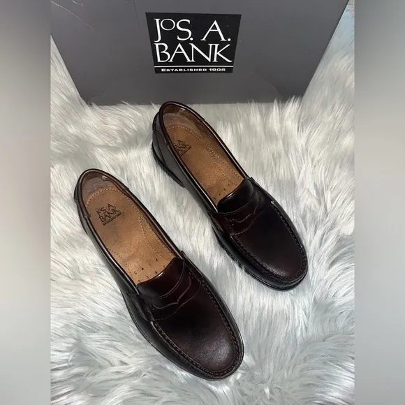 Jos. A. Bank Classic Fallston Loafers In Burgundy