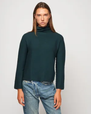 knitted turtle neck sweater - dark green