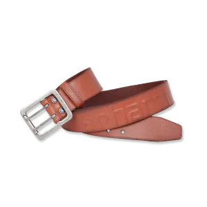 Leather belt Carhartt logo brown