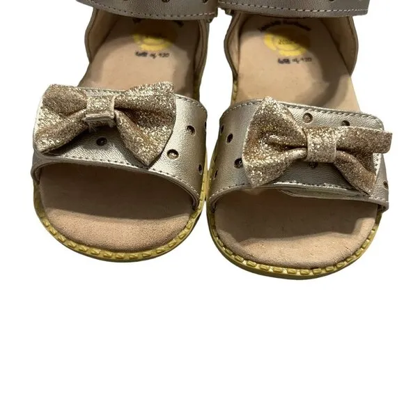Livie &amp; Luca Sz 9 Limited Edition Gold Leather Minnie Sandals