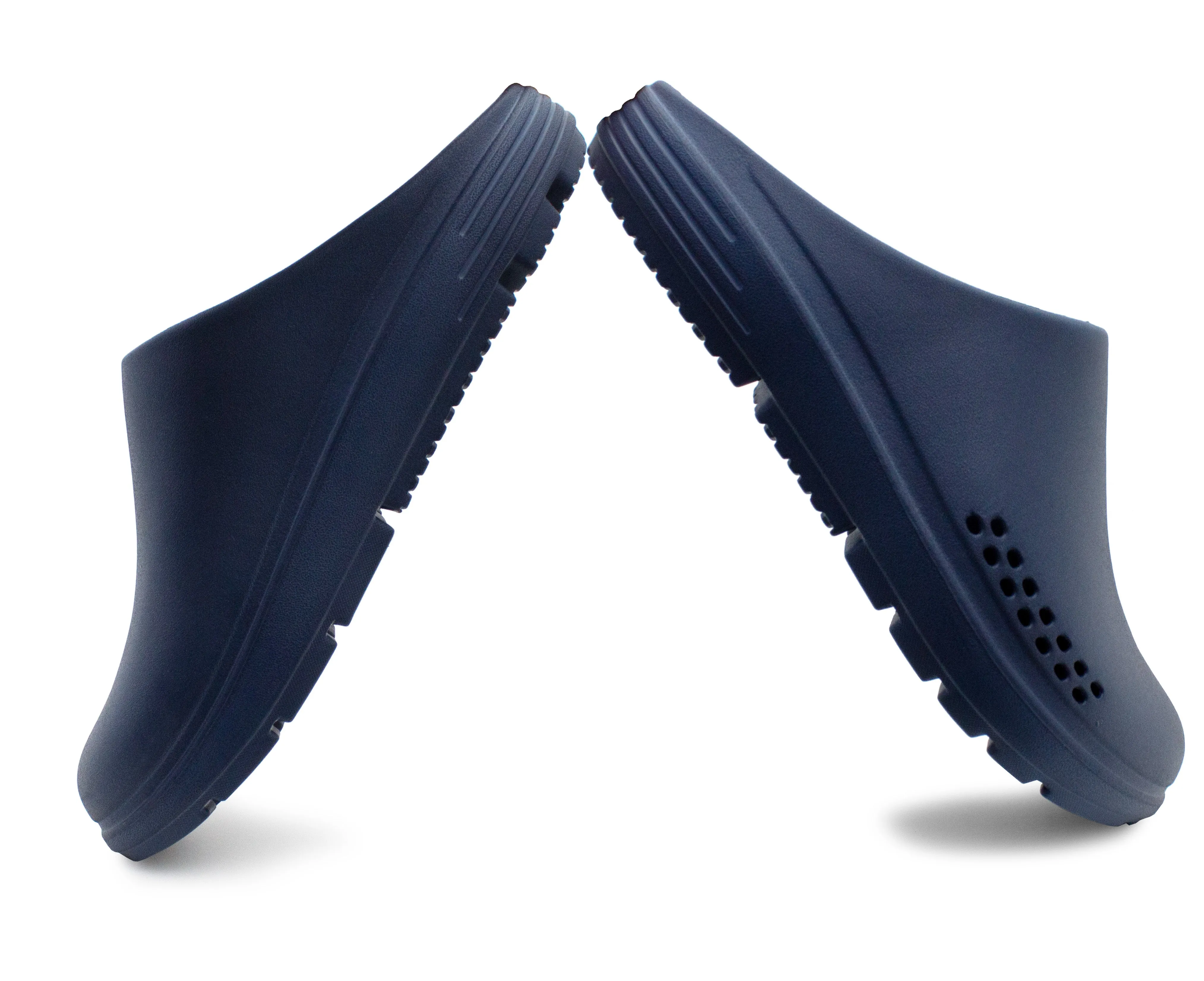 Mens Lightweight Garden Clogs Navy EVA Slip On Backless Breathable Summer Beach Hospital Casual Slippers Water Shoes