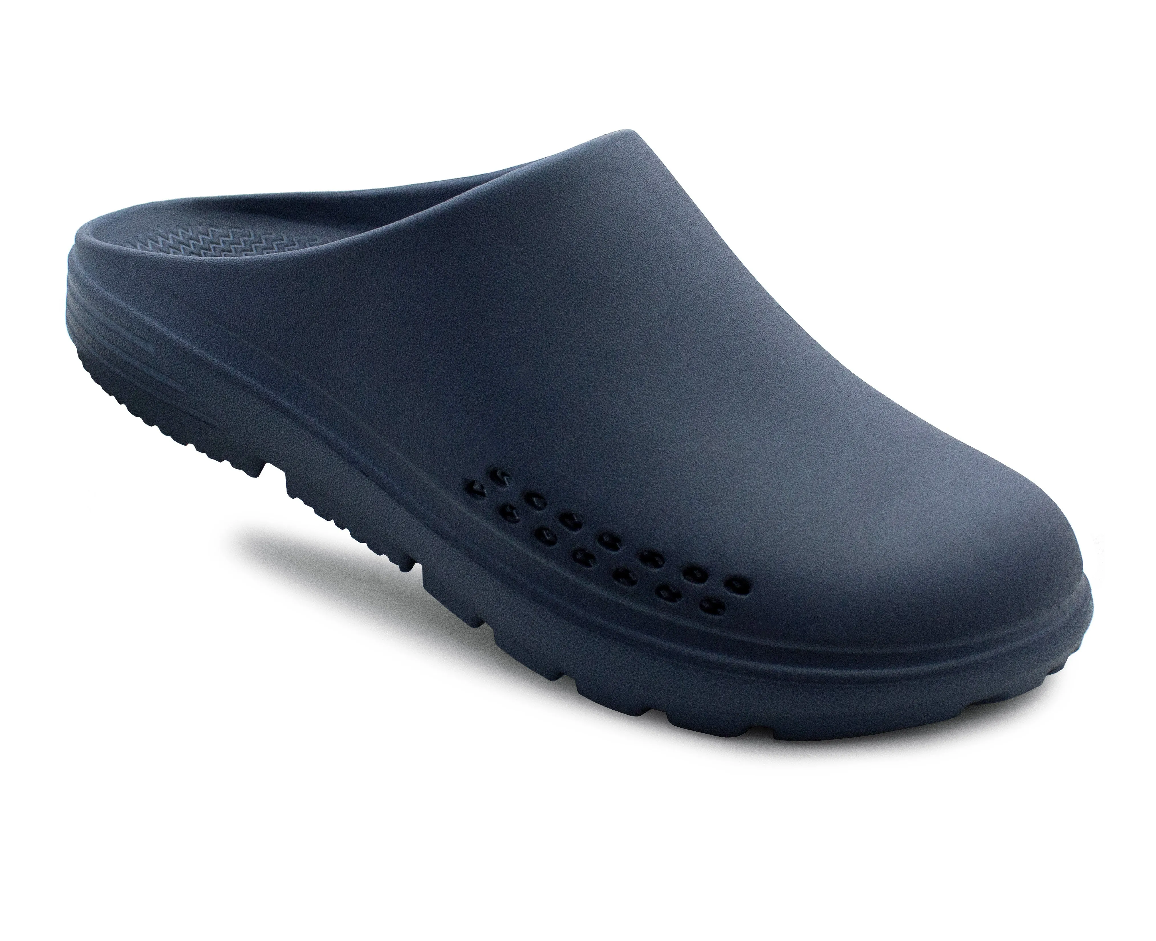 Mens Lightweight Garden Clogs Navy EVA Slip On Backless Breathable Summer Beach Hospital Casual Slippers Water Shoes