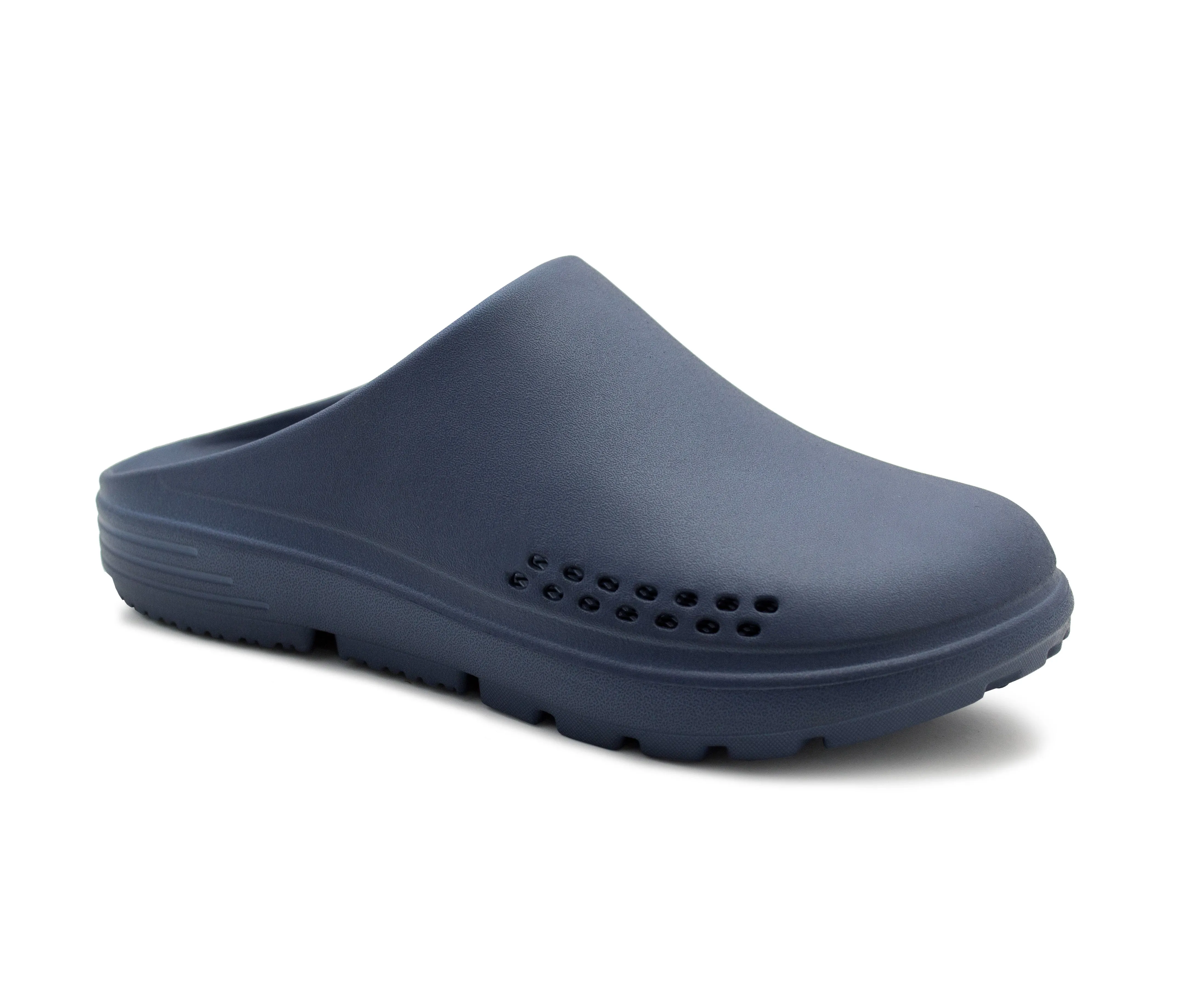 Mens Lightweight Garden Clogs Navy EVA Slip On Backless Breathable Summer Beach Hospital Casual Slippers Water Shoes
