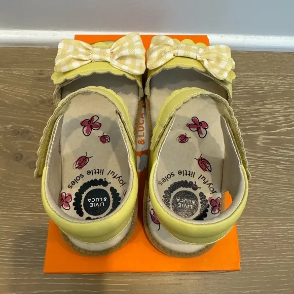 NEW Livie &amp; Luca Sunshine Yellow Sandals Size 12