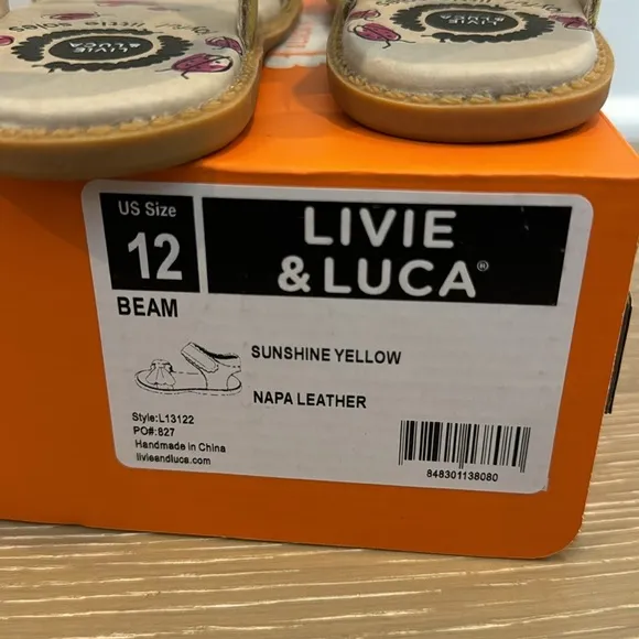 NEW Livie &amp; Luca Sunshine Yellow Sandals Size 12