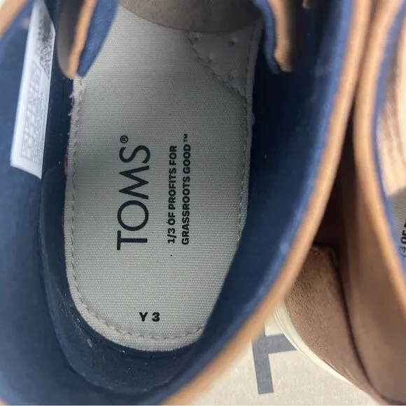 NEW TOMS Botas Cupsole Toffee Microsuede Sneakers Size 3 Youth Boys