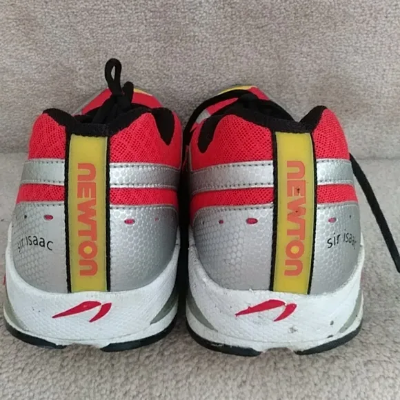 Newton Running Sir Isaac Sneaker Shoe 11.5 Red Silver Yellow