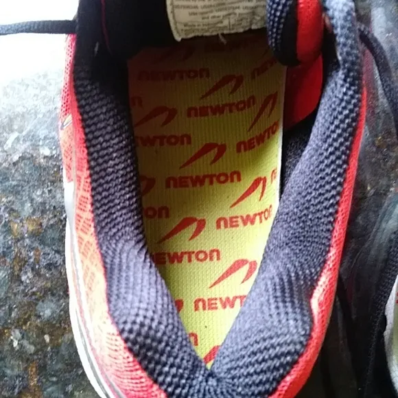 Newton Running Sir Isaac Sneaker Shoe 11.5 Red Silver Yellow