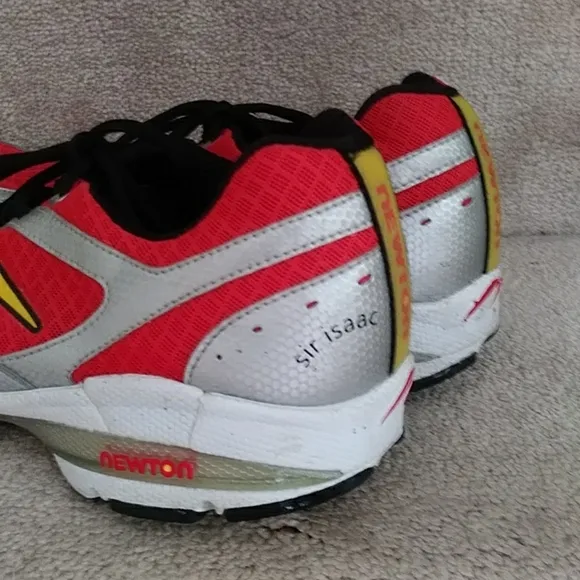 Newton Running Sir Isaac Sneaker Shoe 11.5 Red Silver Yellow