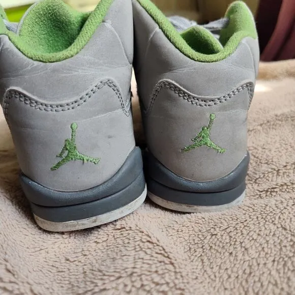 Nike Air Jordan 5 Retro Green Bean Sneakers sizes 4Y &amp; Toddlers 11C