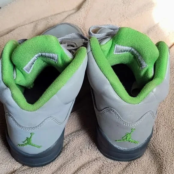 Nike Air Jordan 5 Retro Green Bean Sneakers sizes 4Y &amp; Toddlers 11C