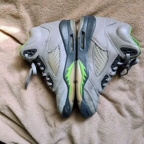 Nike Air Jordan 5 Retro Green Bean Sneakers sizes 4Y &amp; Toddlers 11C