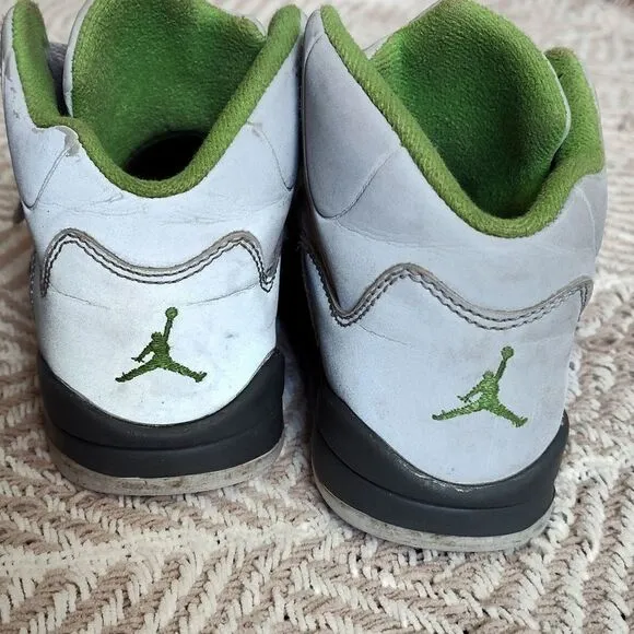 Nike Air Jordan 5 Retro Green Bean Sneakers sizes 4Y &amp; Toddlers 11C