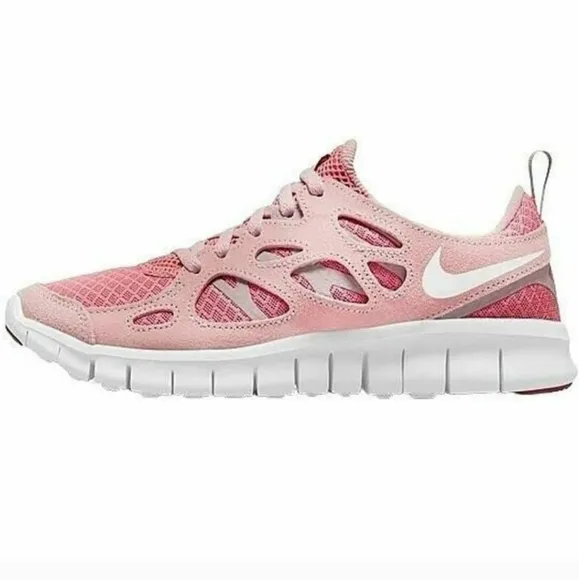 Nike Free Run 2 Pink Salt White Big Girls Sneakers NEW