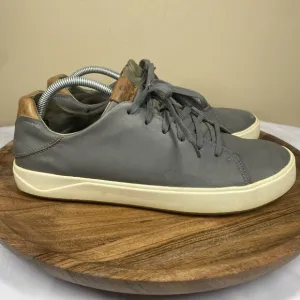 Olukai Lae'ahi Li 'Ili Marbled Gray Mens Gray Size 10 Leather Low Top Shoes