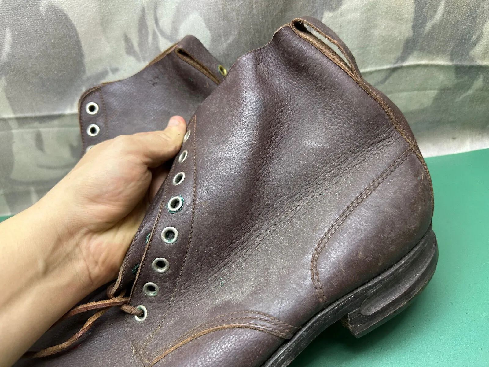 Original Swedish/German Army Marching Ski Boots WW2 Pattern - Size EU49 UK 13