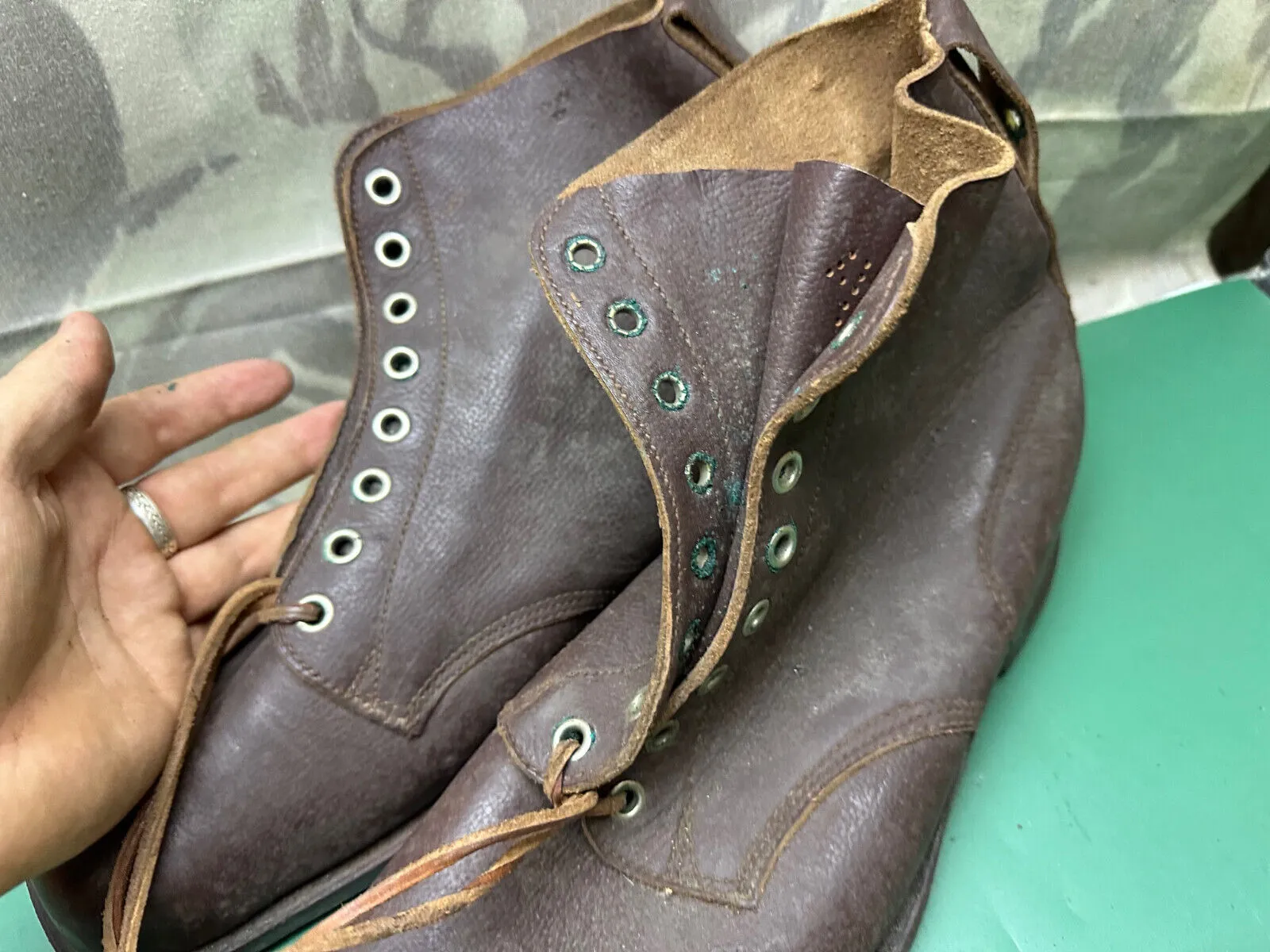 Original Swedish/German Army Marching Ski Boots WW2 Pattern - Size EU49 UK 13